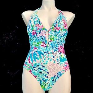 Lilly Pulitzer Lanai Halter Bathing Suit